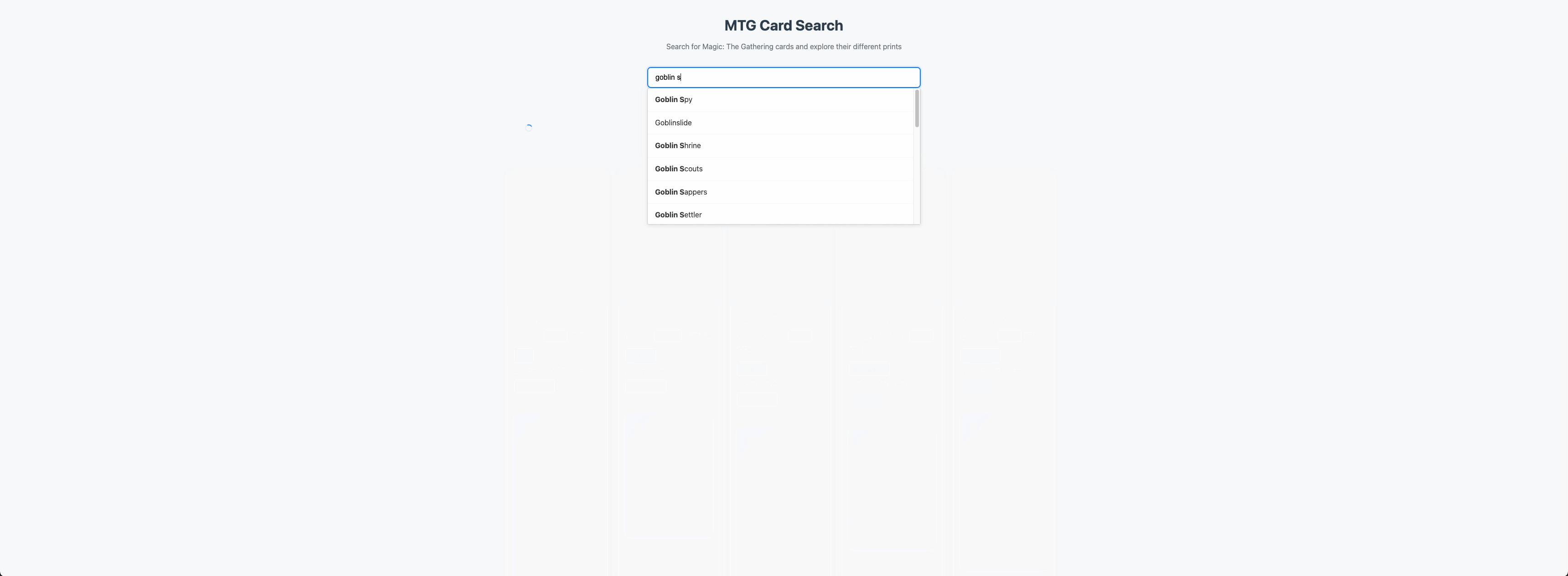 MTG Search Real-Time Demo
